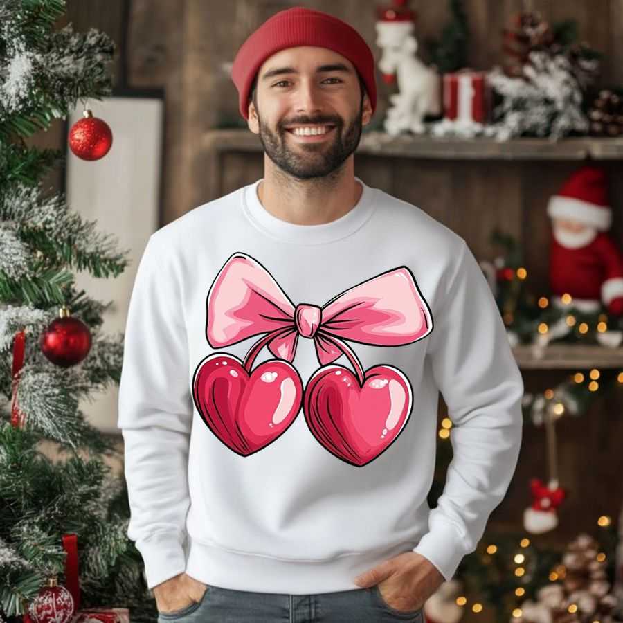 Oversized Heart Bow Valentine's Day Sweatshirt 2 Oversized Heart Bow Valentine's Day Sweatshirt 2