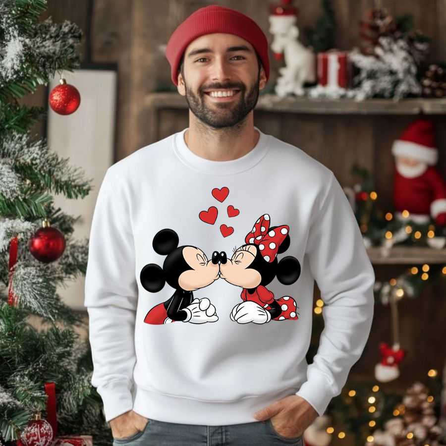 Disney Mickey & Minnie Mouse First Kiss Sweatshirt 2 Disney Mickey & Minnie Mouse First Kiss Sweatshirt 2