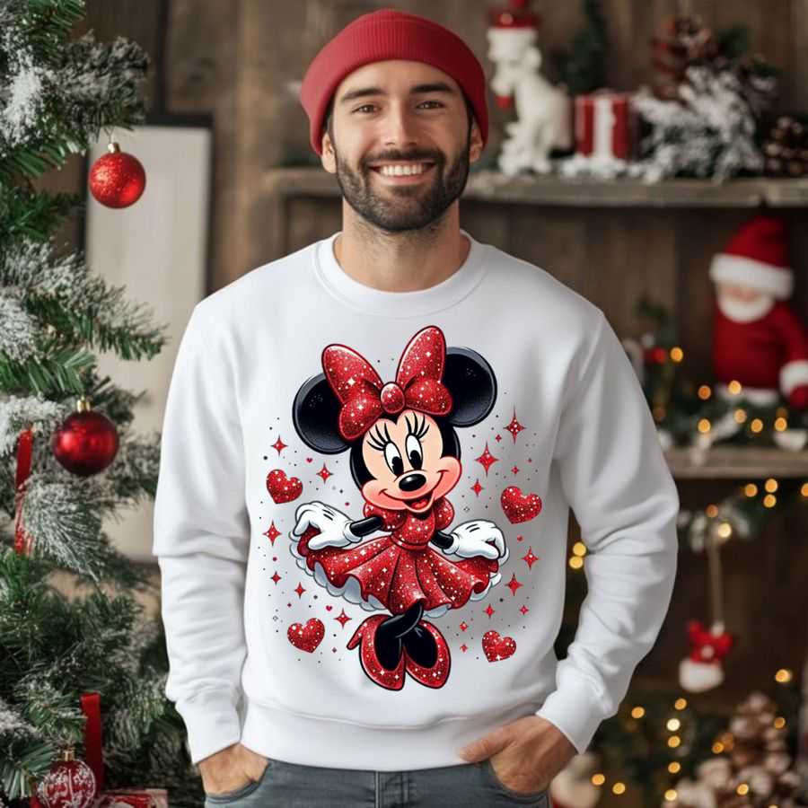 Glamorous Minnie Mouse Bow & Heart Sweatshirt 2 Glamorous Minnie Mouse Bow & Heart Sweatshirt 2