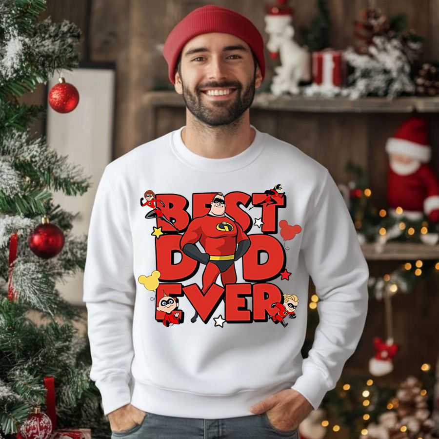 Superhero Cape Best Dad Ever Sweatshirt 2 Superhero Cape Best Dad Ever Sweatshirt 2