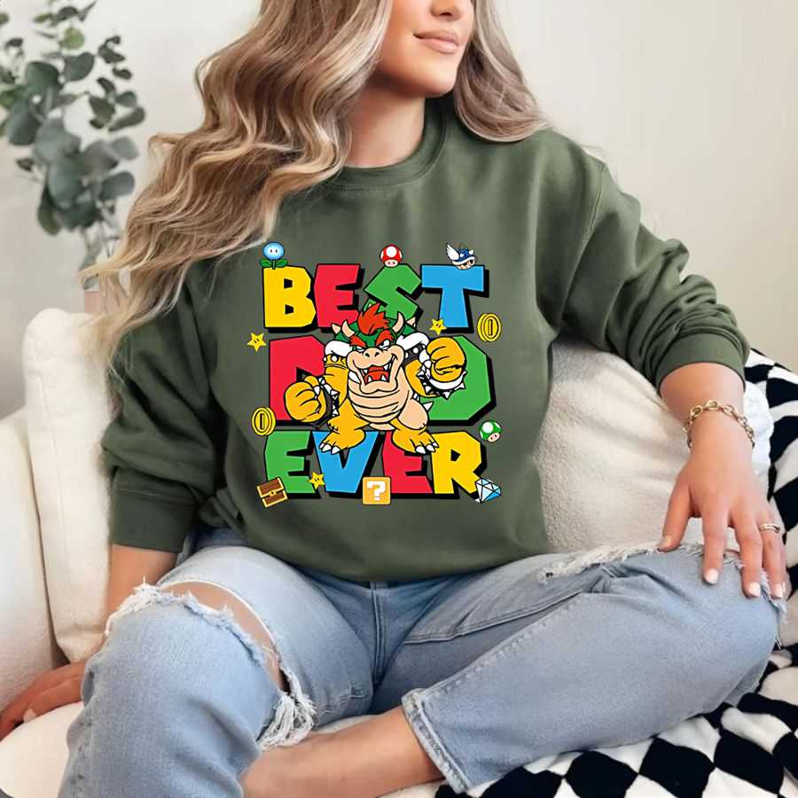 Super Mario Bros. Best Dad Ever Sweatshirt