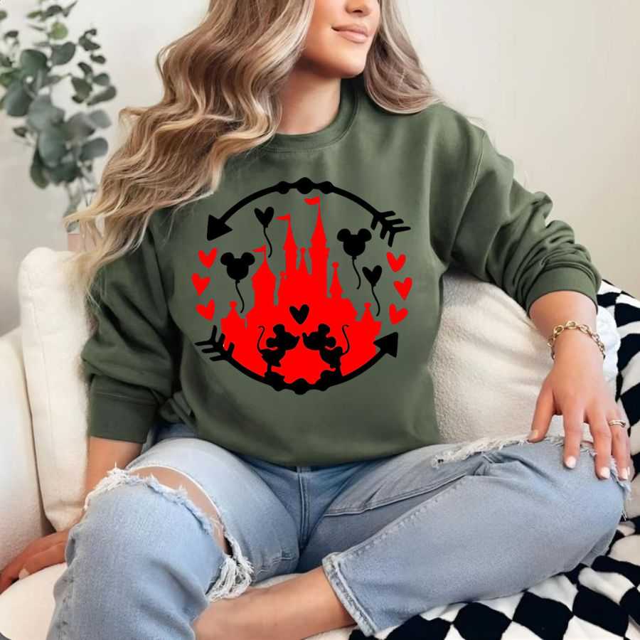Disney Castle Heart Sports/soccer Theme Sweatshirt