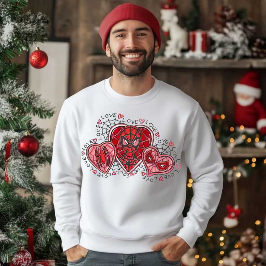 Marvel Spider-Man Spidey Sense Say Love Sweatshirt 2 Marvel Spider-Man Spidey Sense Say Love Sweatshirt 2