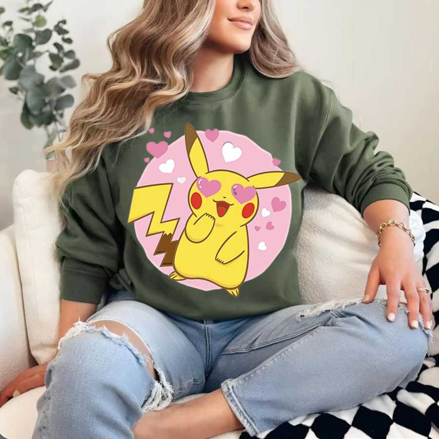 Pokémon Pikachu Heart Valentine Sweatshirt