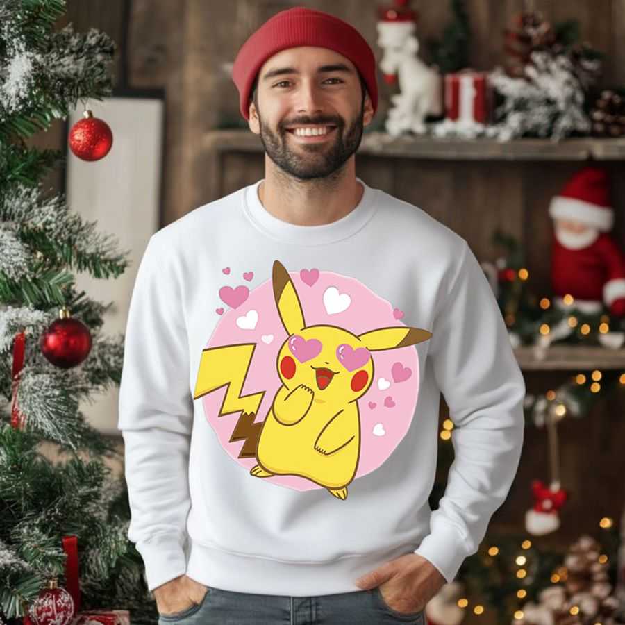 Pokémon Pikachu Heart Valentine Sweatshirt 2 Pokémon Pikachu Heart Valentine Sweatshirt 2
