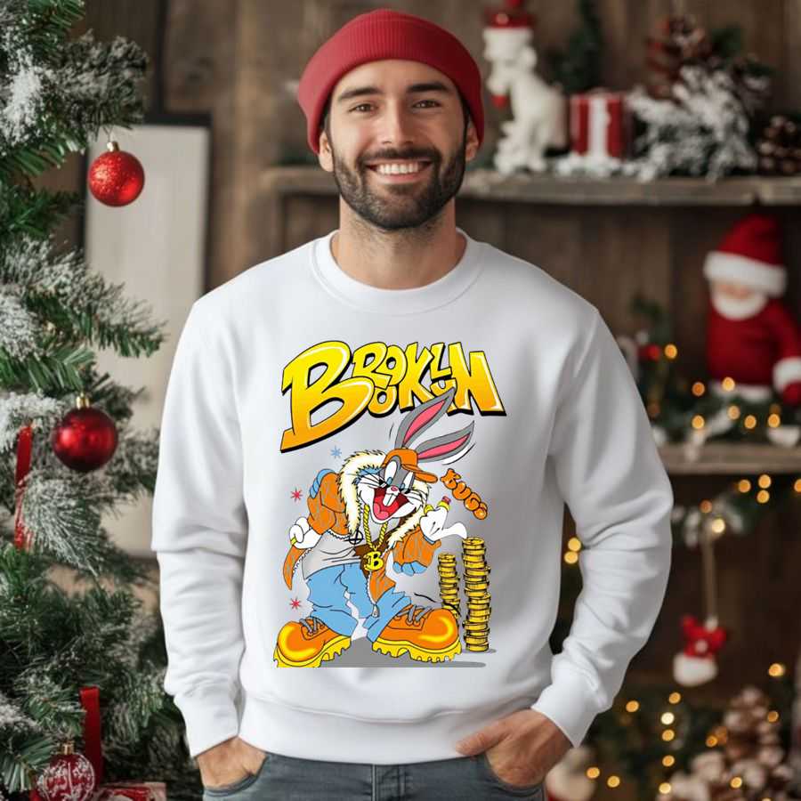 Looney Tunes Bugs Bunny Brooklyn Hustler Retro Sweatshirt 2 Looney Tunes Bugs Bunny Brooklyn Hustler Retro Sweatshirt 2