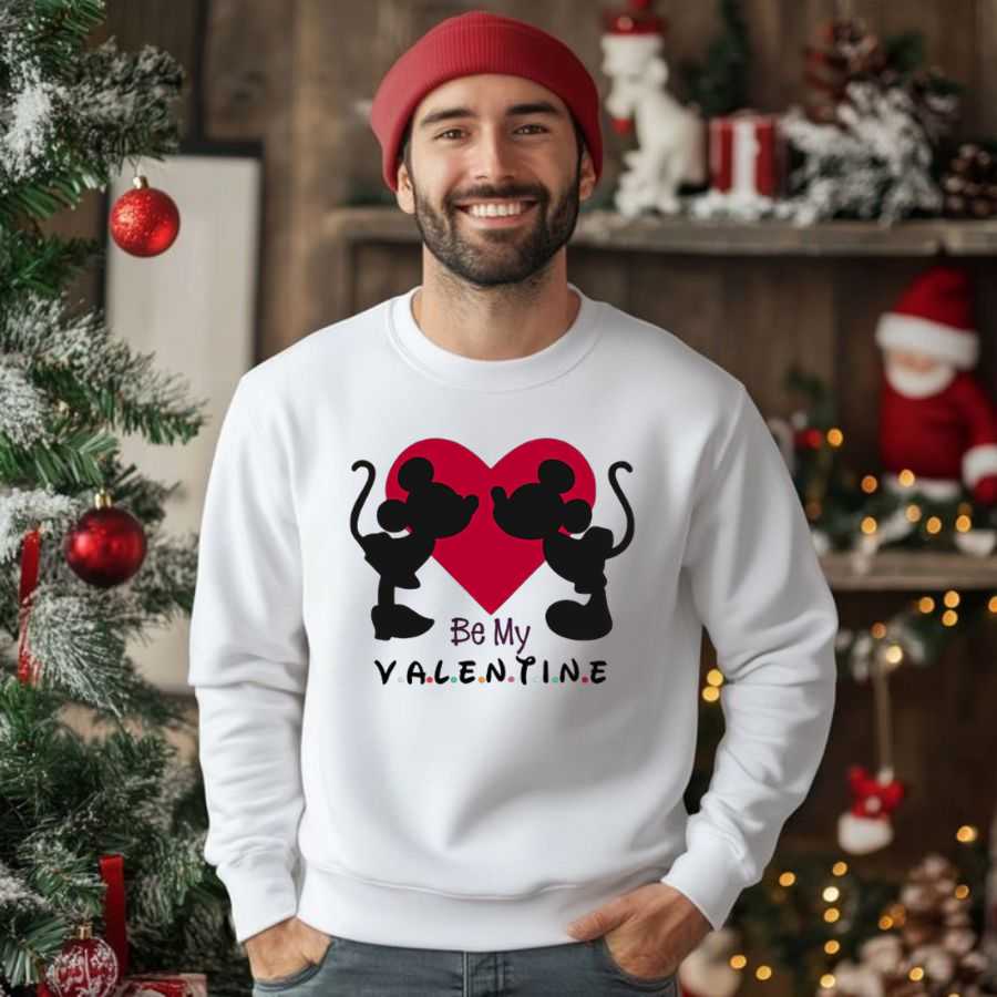 Disney Mickey & Minnie Mouse Valentine Heart Sweatshirt 2 Disney Mickey & Minnie Mouse Valentine Heart Sweatshirt 2