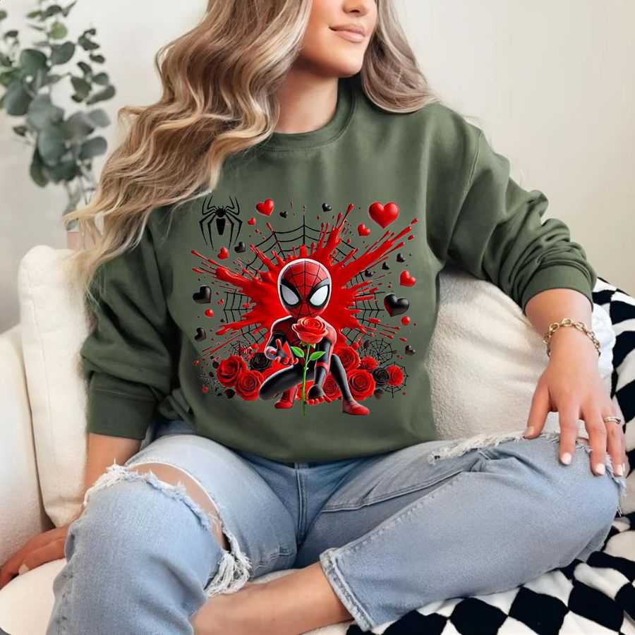 Spiky Heart Bleeding Love Graphic Sweatshirt