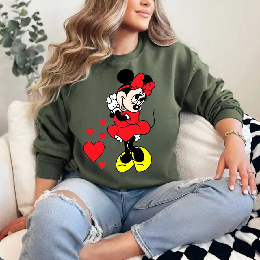 Disney Minnie Mouse Heart Skips A Beat Sweatshirt