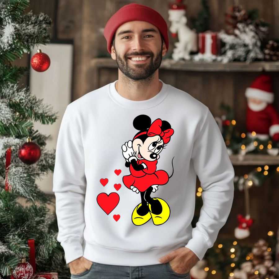 Disney Minnie Mouse Heart Skips A Beat Sweatshirt 2 Disney Minnie Mouse Heart Skips A Beat Sweatshirt 2