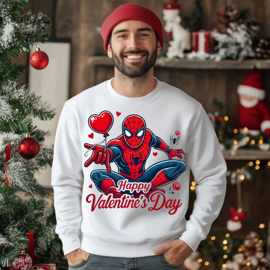 Marvel Spider-Man Winged Heart Valentine Sweatshirt 2 Marvel Spider-Man Winged Heart Valentine Sweatshirt 2