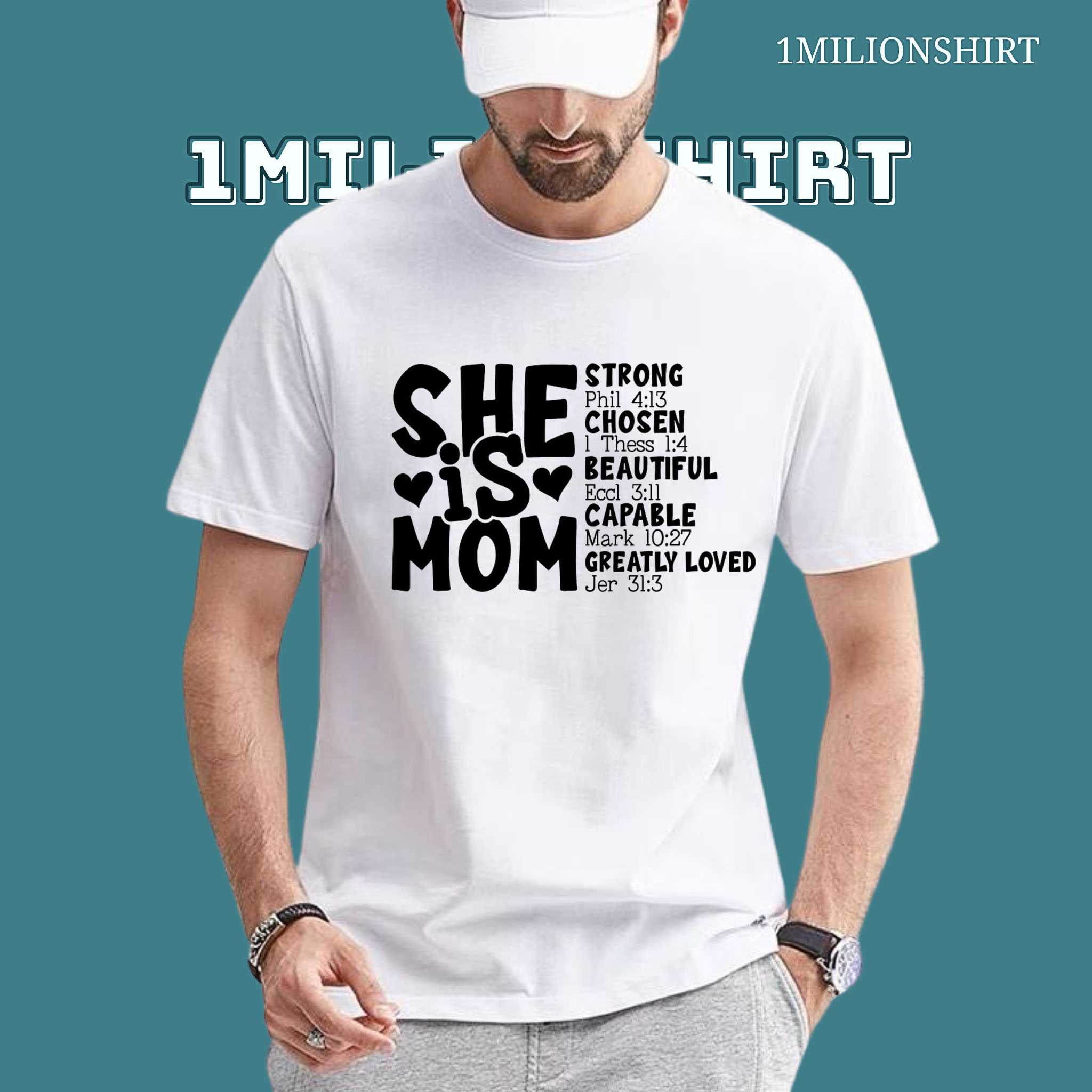 She Is Mom T-Shirt – Religious Christian Godmother Mother’s Day Unisex Tee