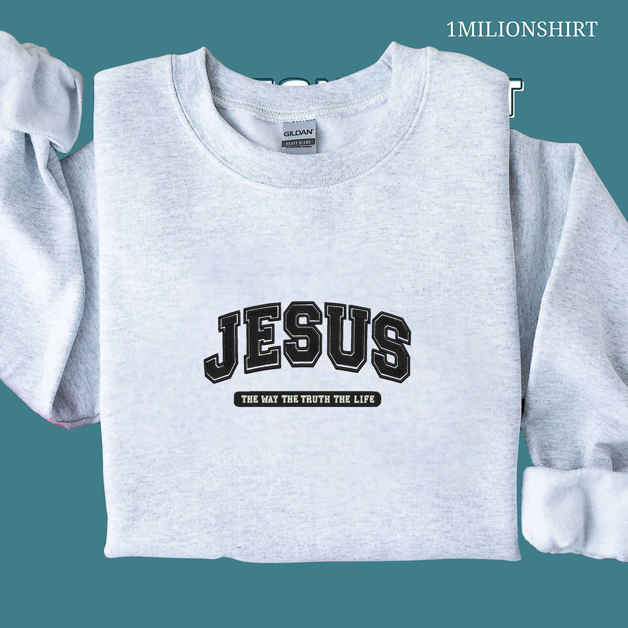 Jesus The Way Embroidered T-Shirt – Christian Faith Shirt