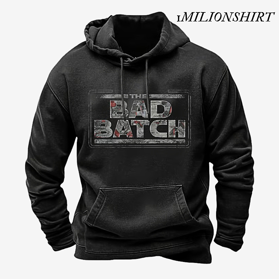 Vintage Text Hoodie, Graphic Pullover