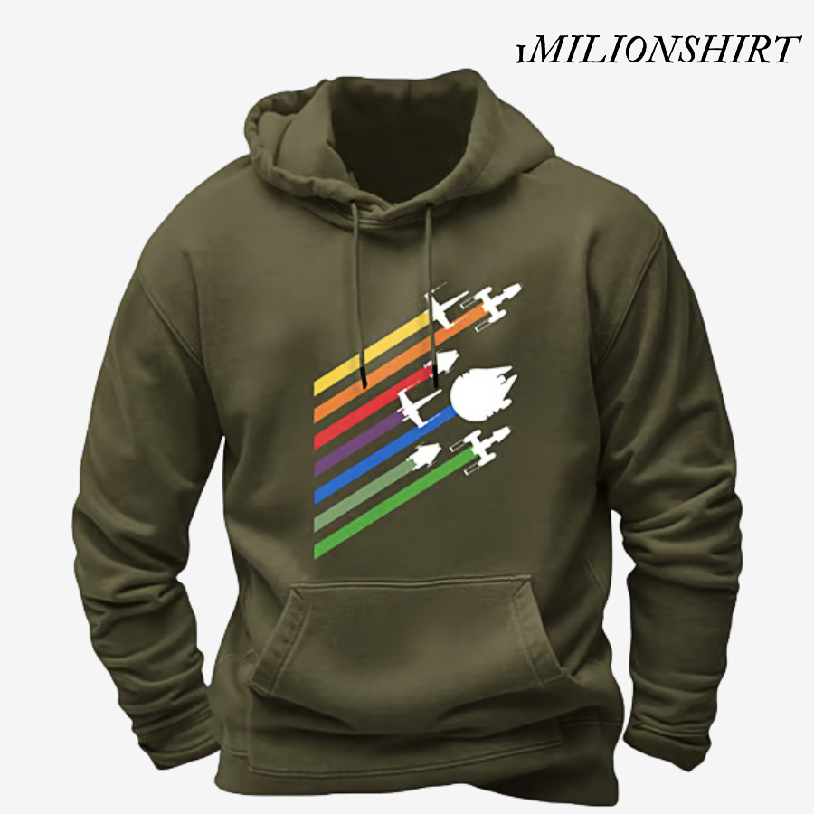 Planet Art Hoodie, Casual Pullover