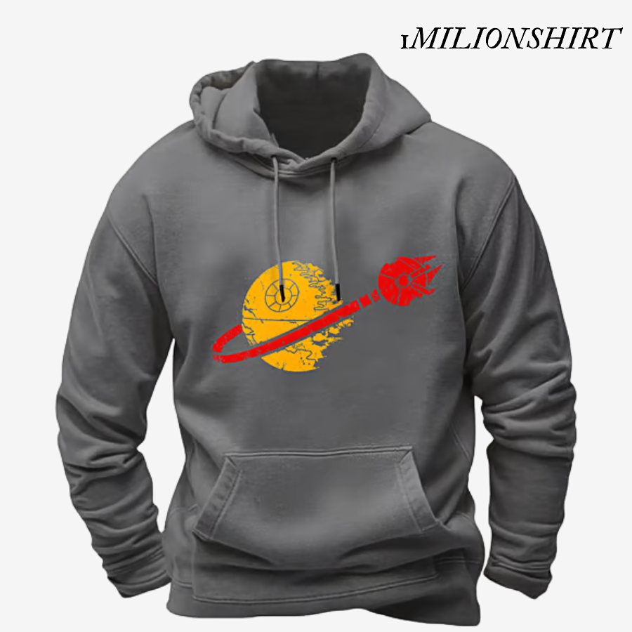 Space Graphic Hoodie, Men’s Casual Pullover