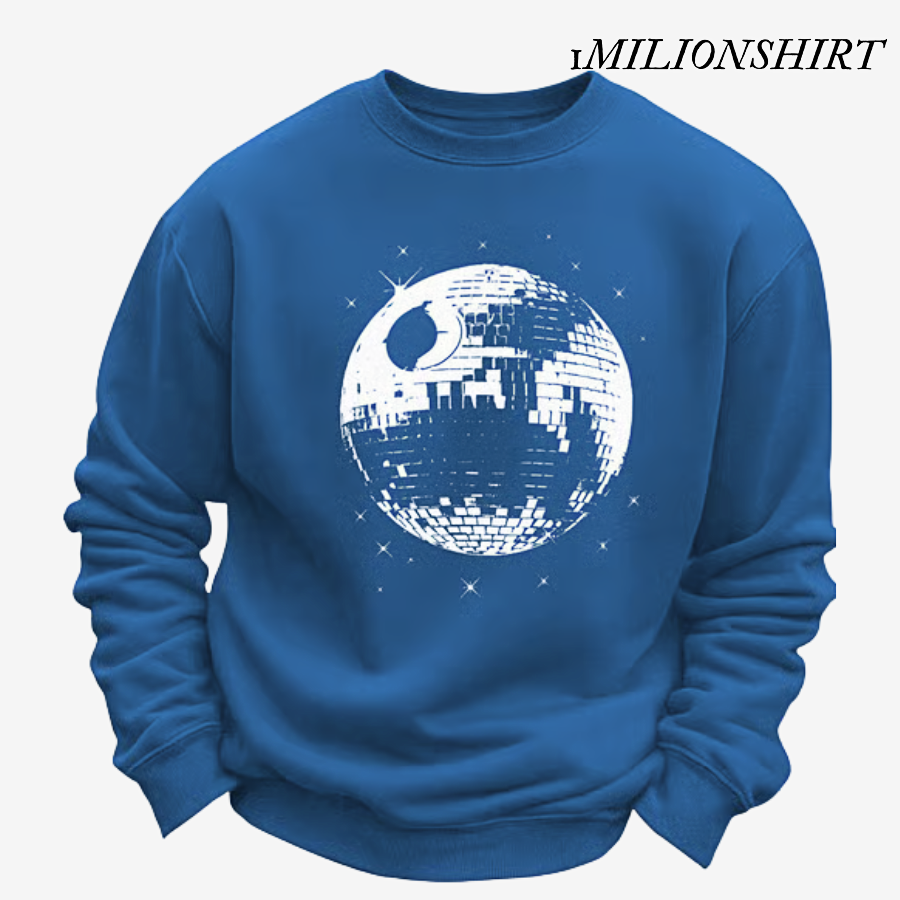 Retro Planet Sweatshirt, Casual Pullover