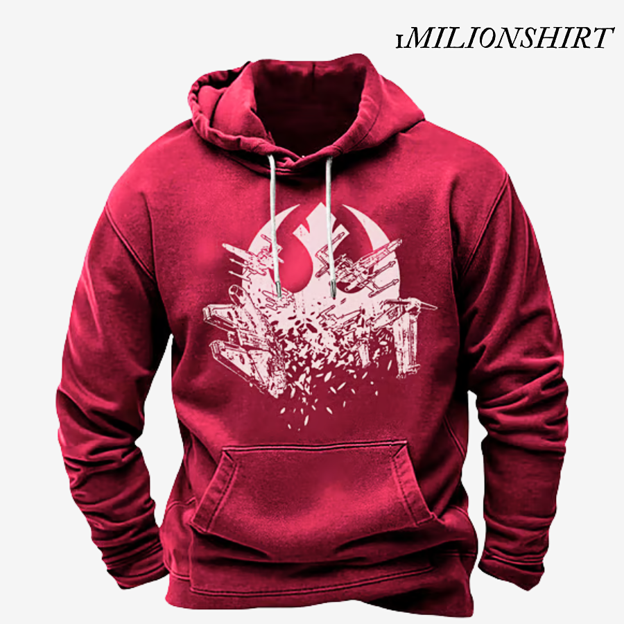 Vintage Graphic Hoodie, Casual Pullover