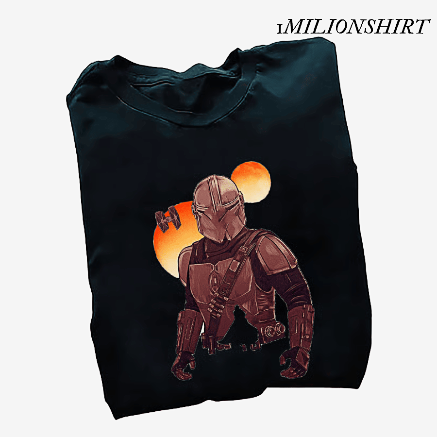Warrior Planet Tee, Cartoon Graphic T-Shirt