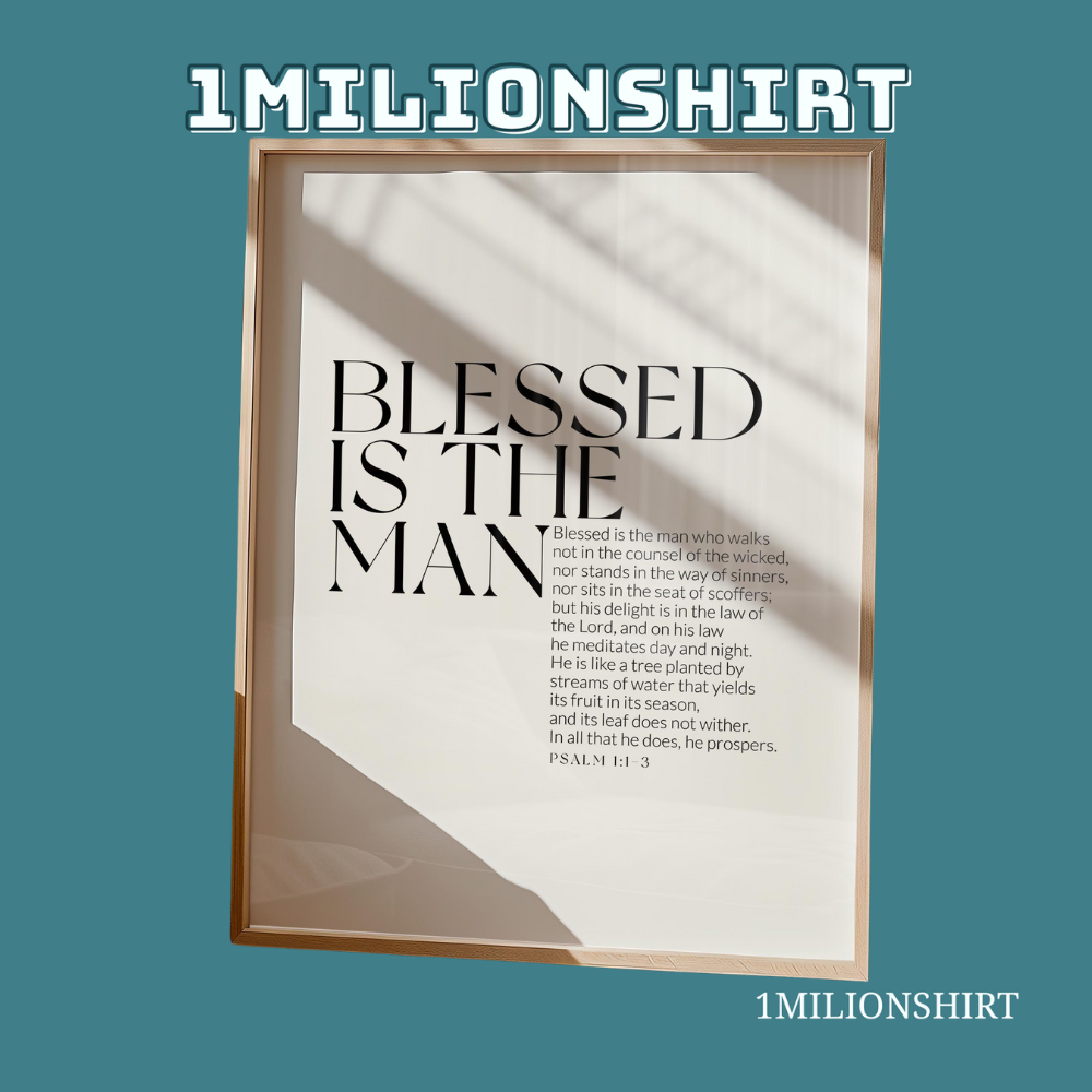 Psalm 1 Wall Poster – Christian Art For Men