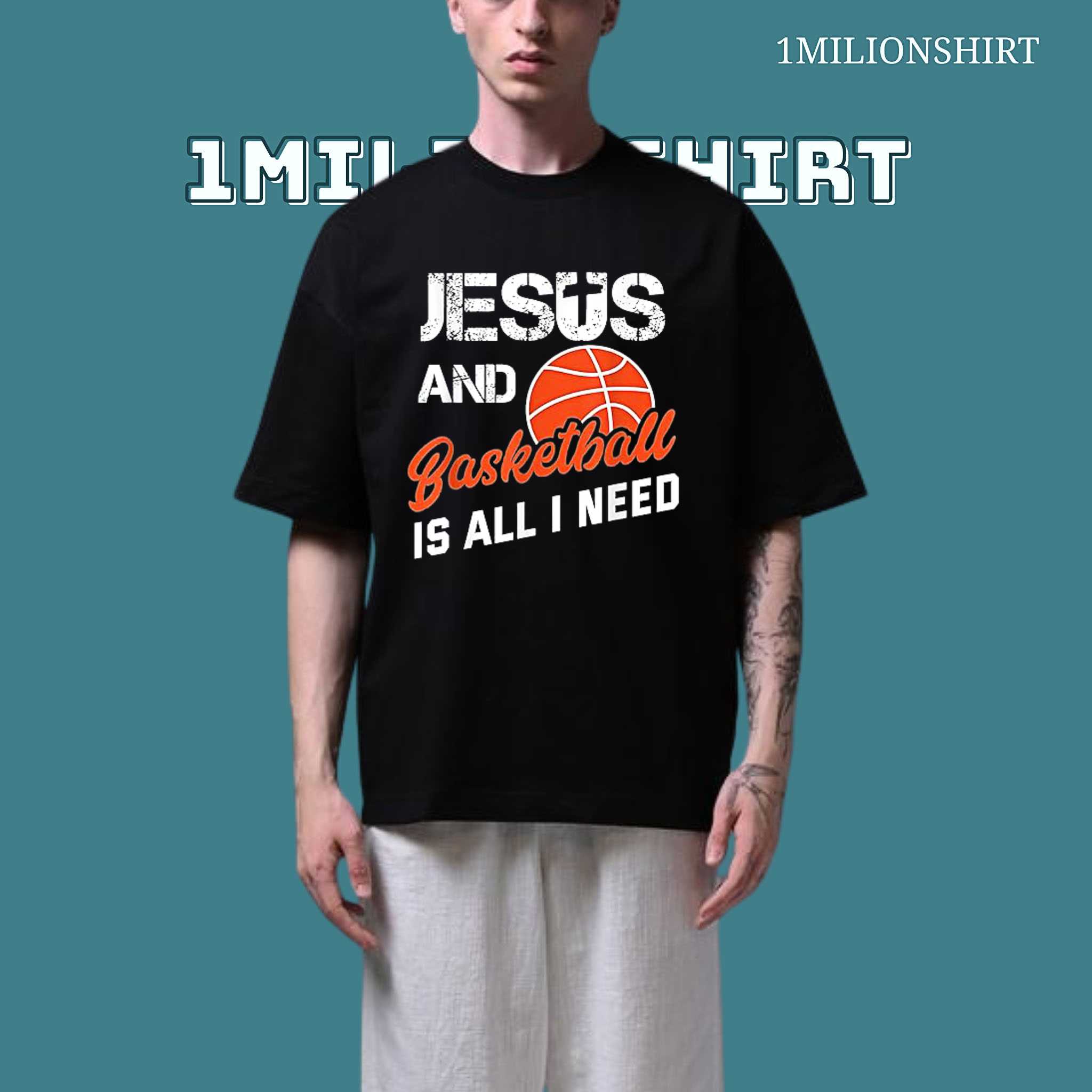Vintage Jesus Tee, Basketball And Faith T-Shirt