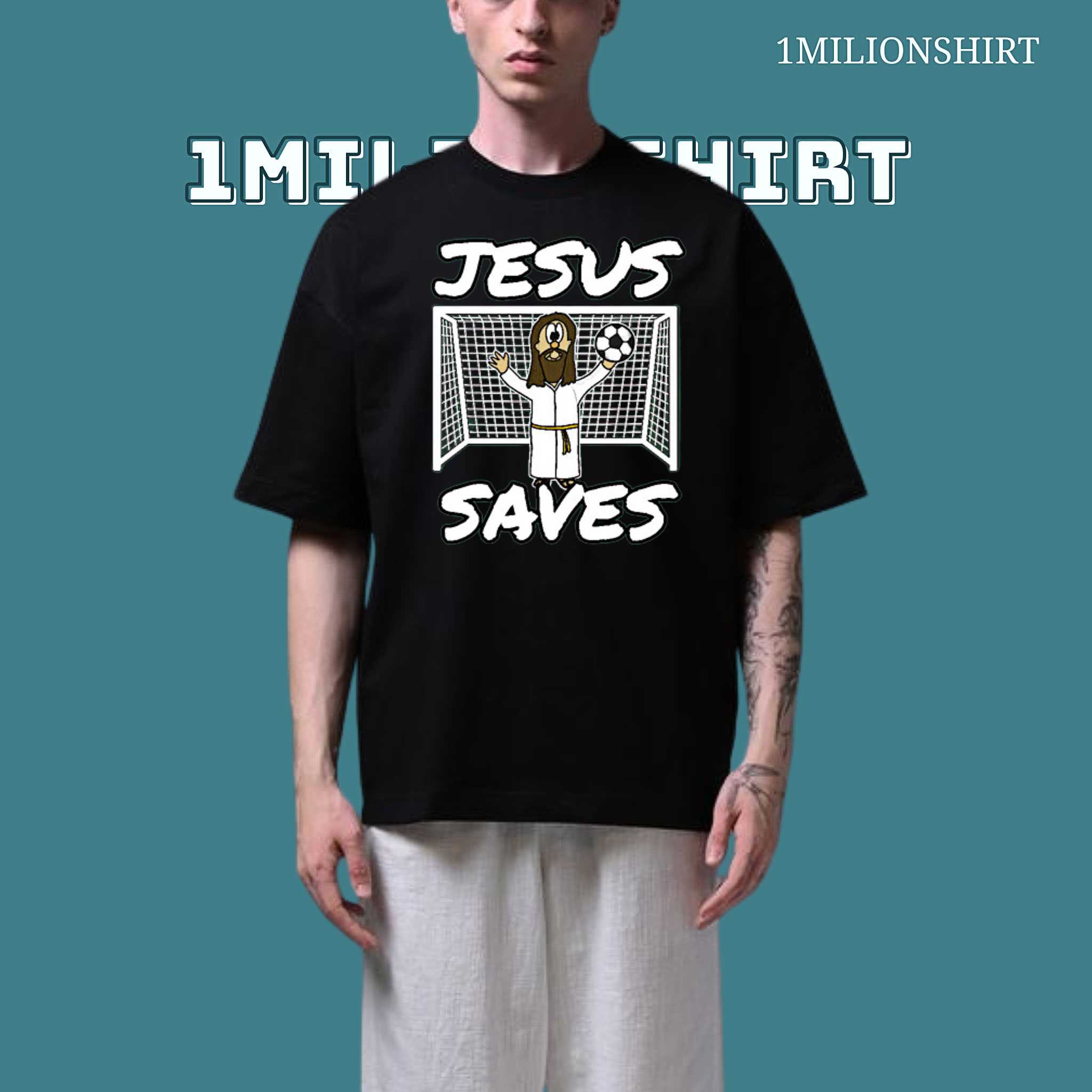 Faith Soccer Tee, Jesus Saves Shirt, Church Graphic T-Shirt