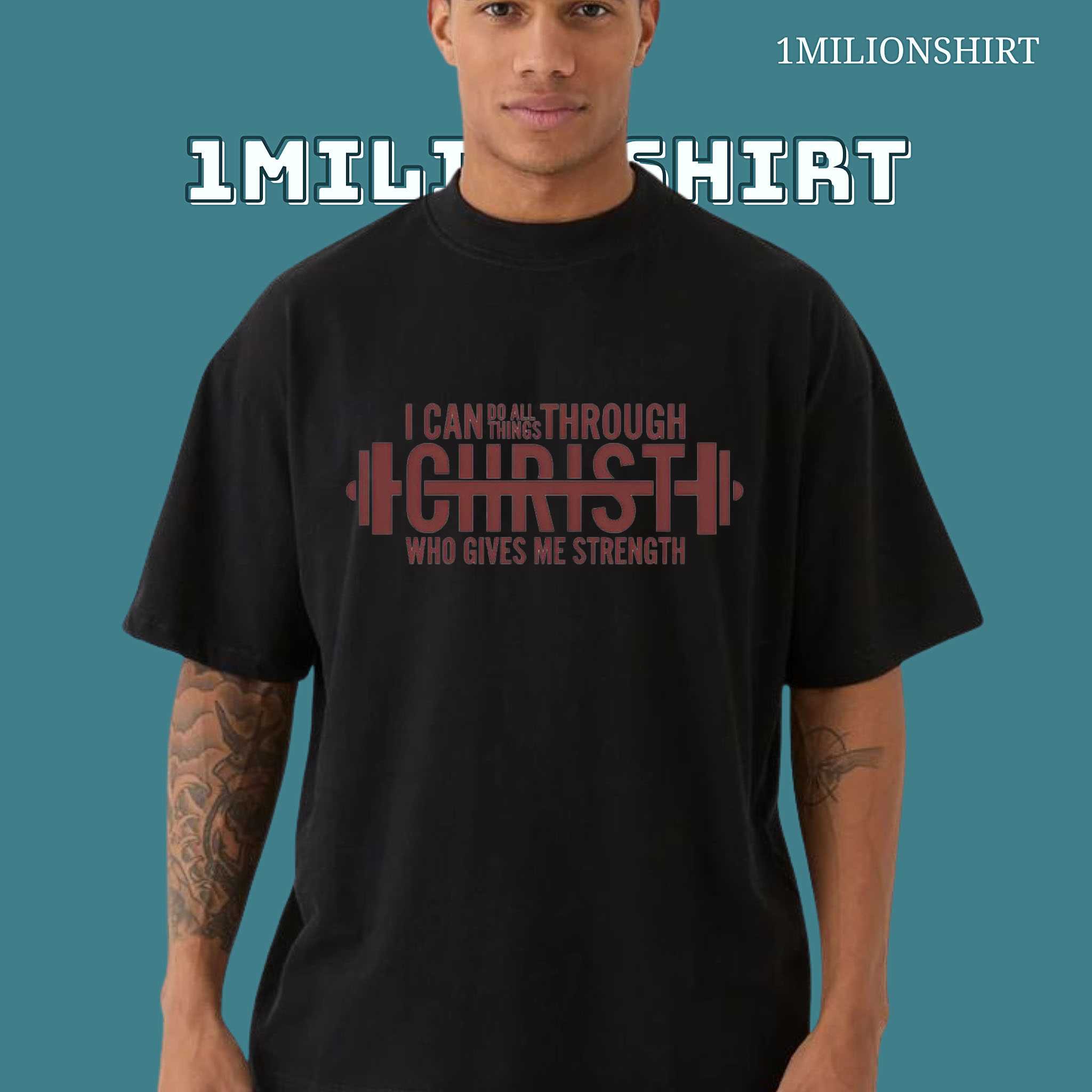 Faith Barbell T-Shirt – I Can Do All Things Gym Tee