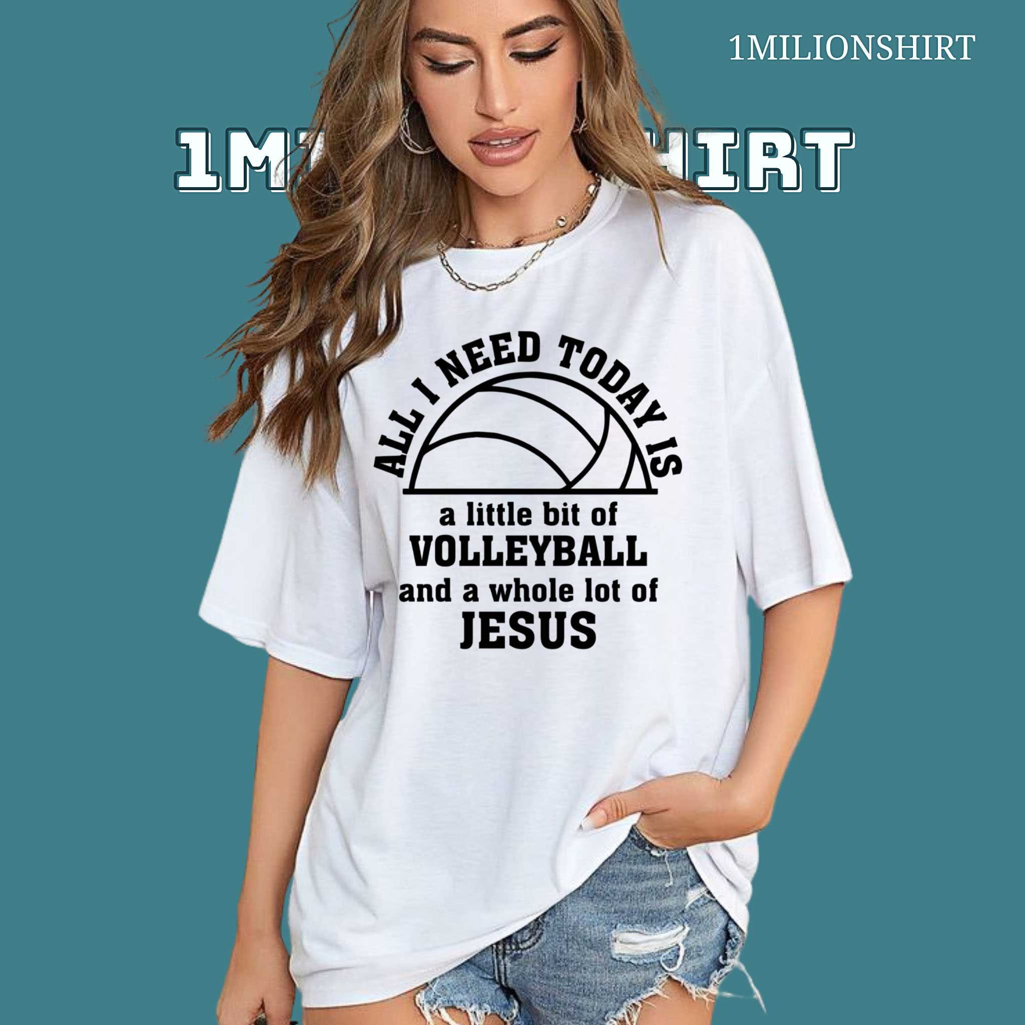 Volleyball And Jesus Tee – Faith Meets Game Shirt