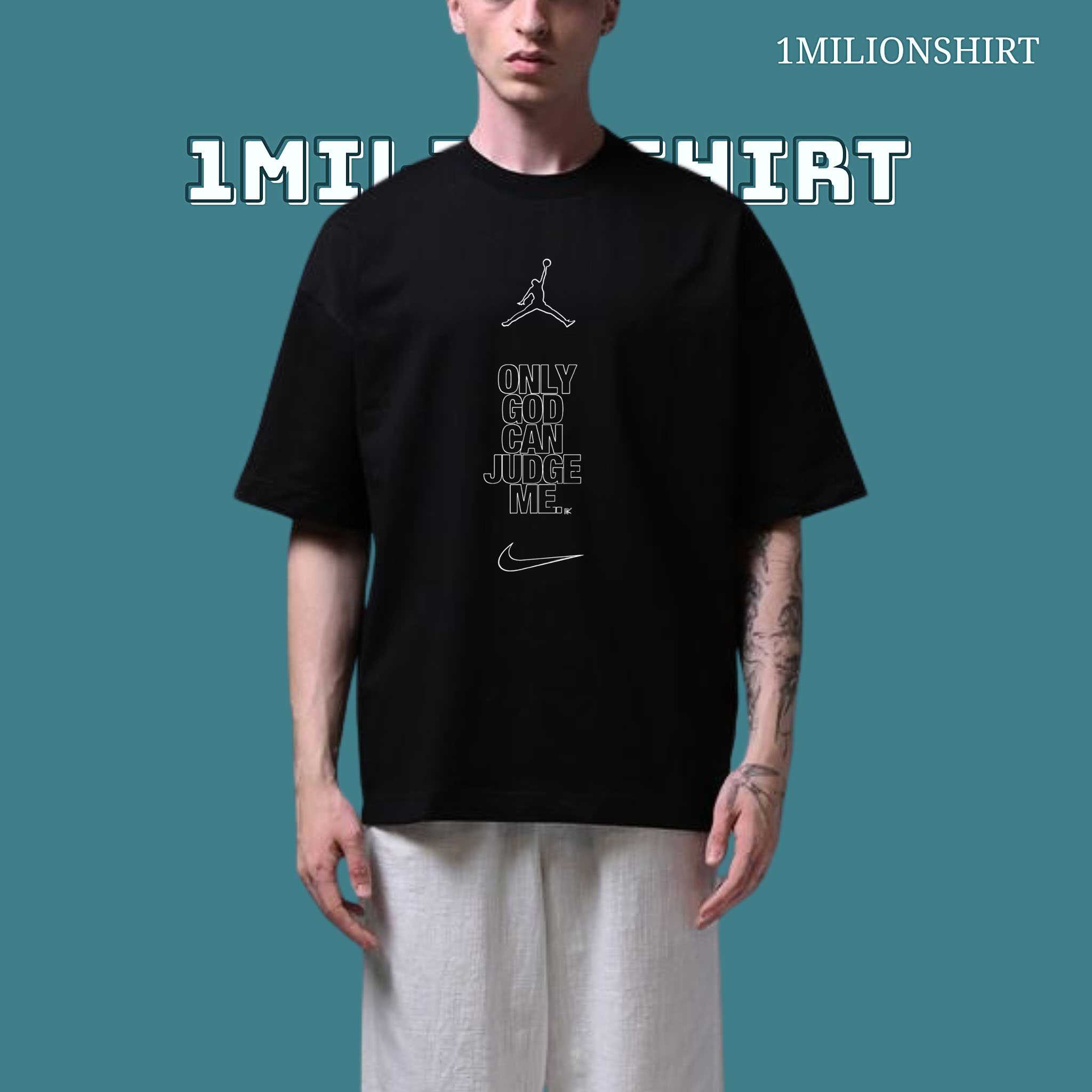 Jordan Black Tee – Classic Nike-Inspired Streetwear Shirt