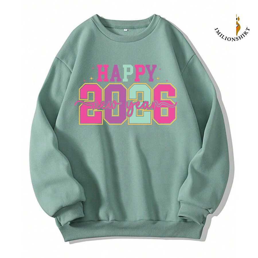 Happy 2026 Retro New Year Sweatshirt