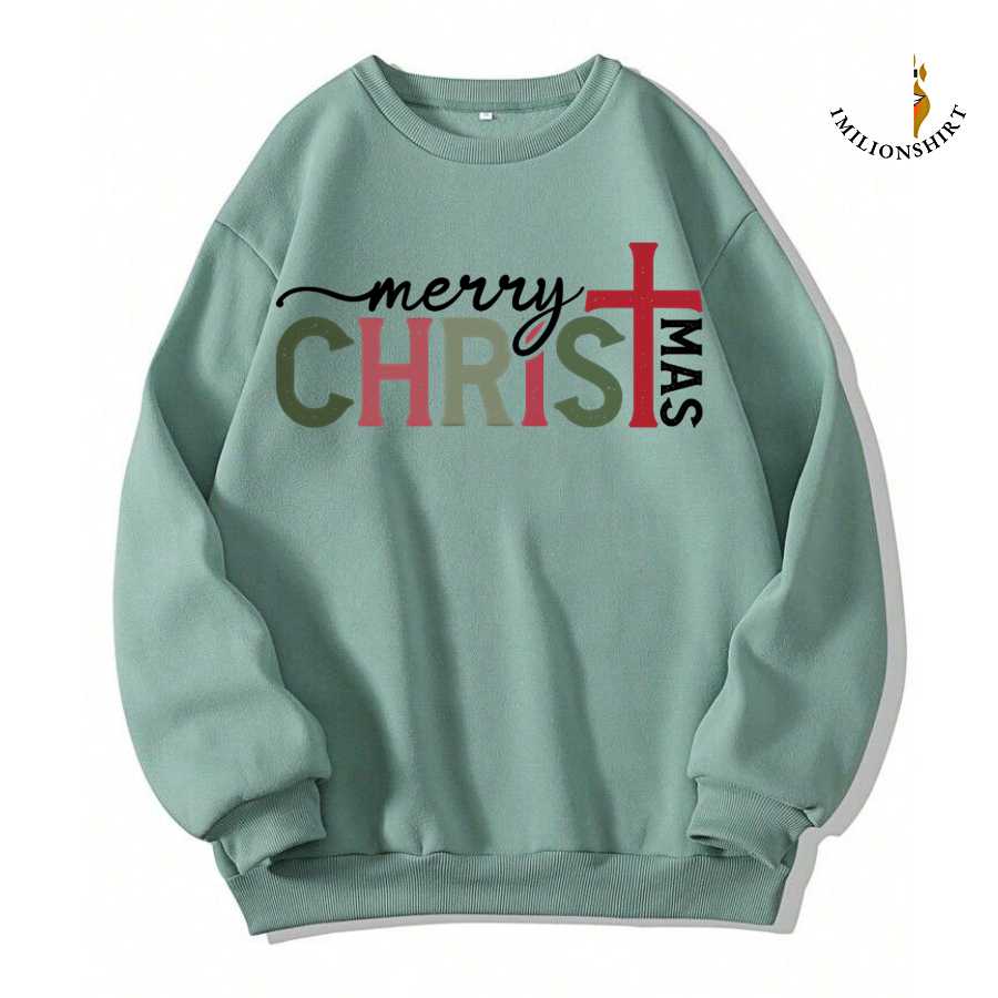 Merry Christmas Vintage Plaid Sweatshirt