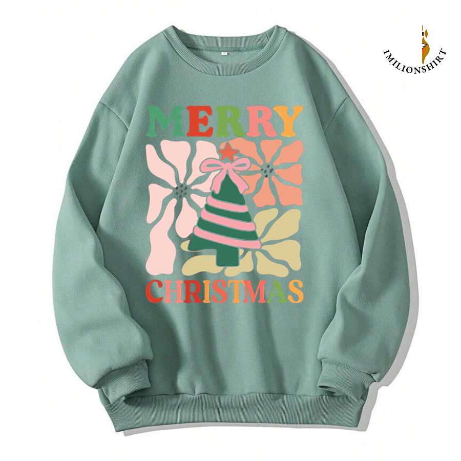 Merry & Bright Minimalist Christmas Sweatshirt