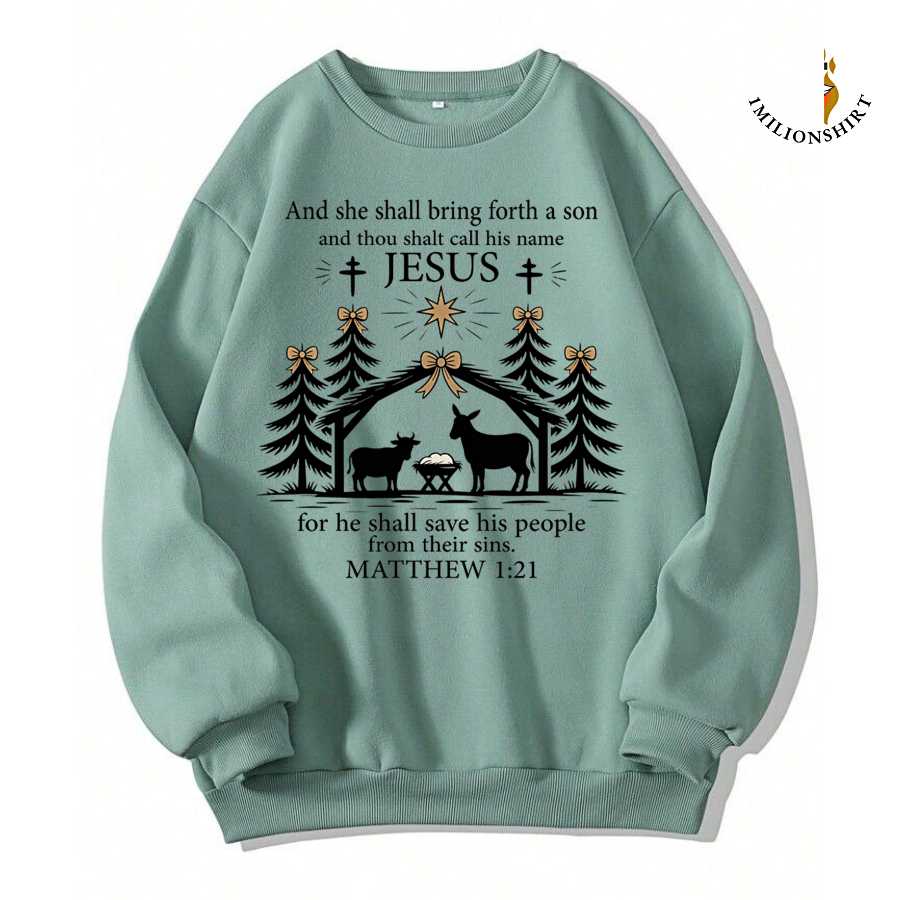 Jesus Is The Reason Nativity Scene Christmas Sweatshirt