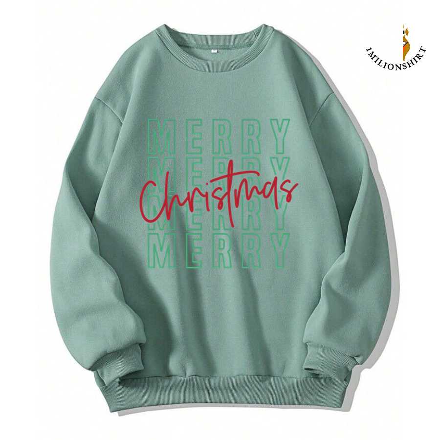 Merry Christmas Stacking Christmas Sweatshirt