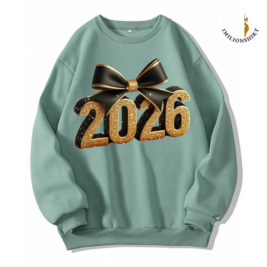 Glittering Gold 2026 Celebration Sweatshirt