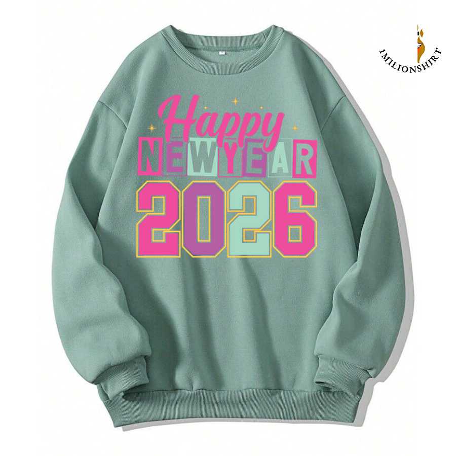 Happy New Year 2026 Pink Sweatshirt