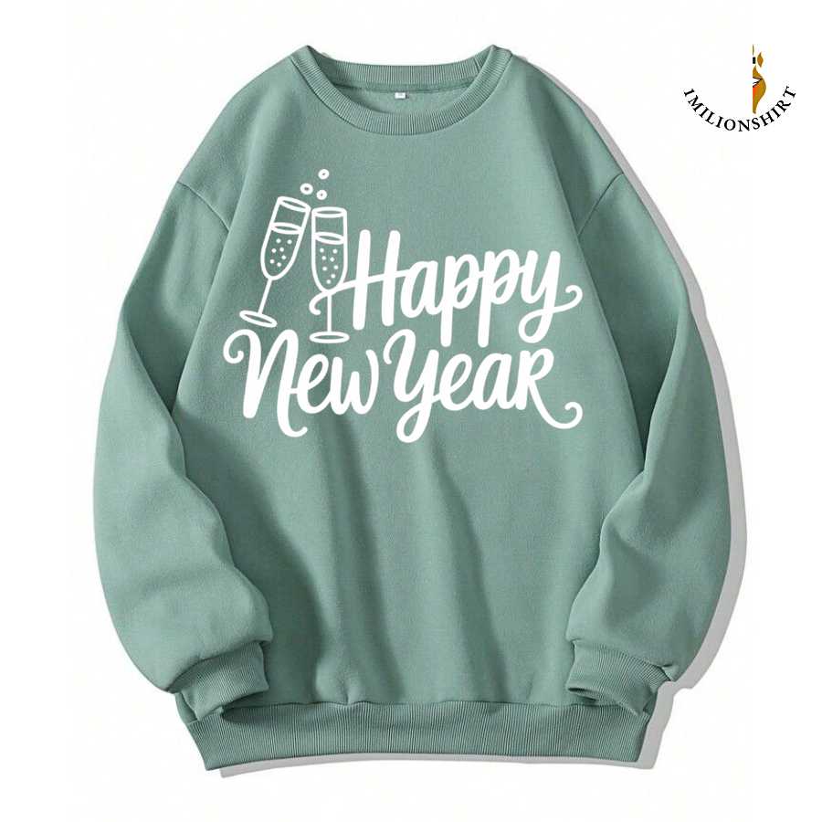 Happy New Year Script Sweatshirt