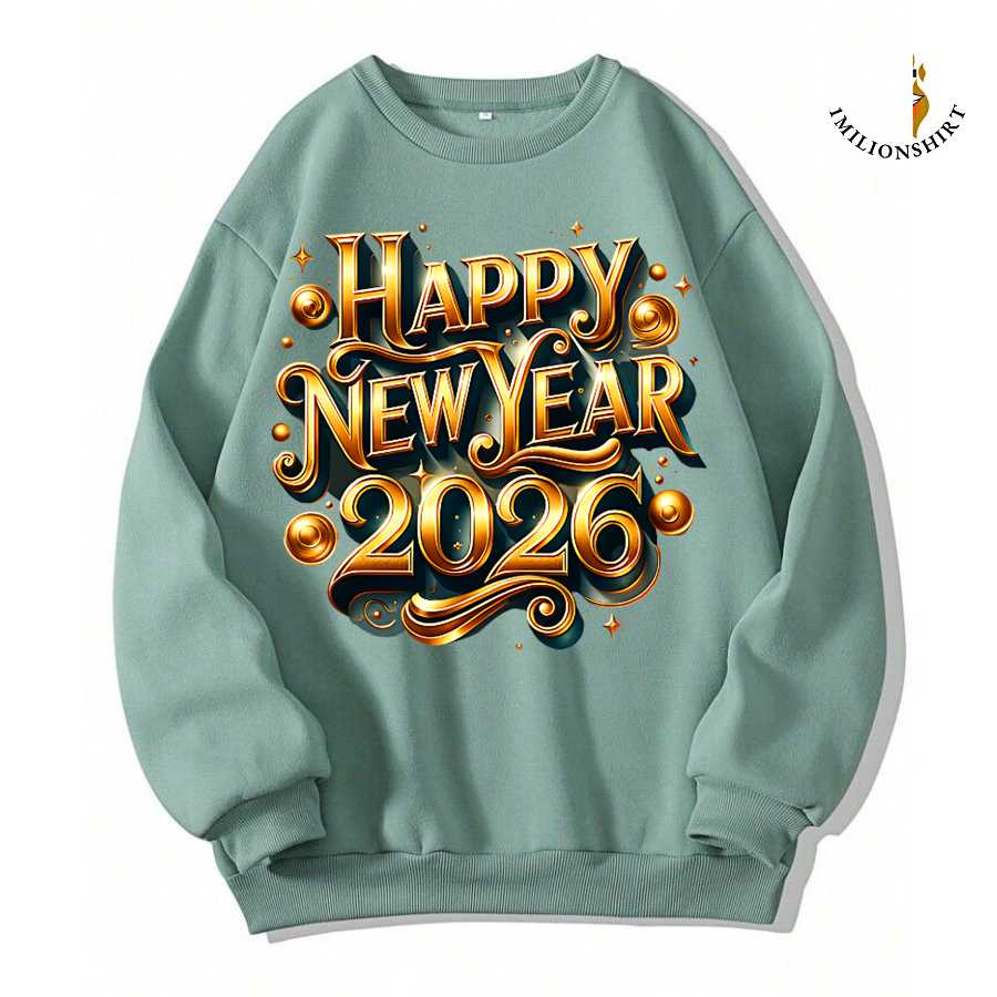 Happy New Year 2026 Golden Sweatshirt