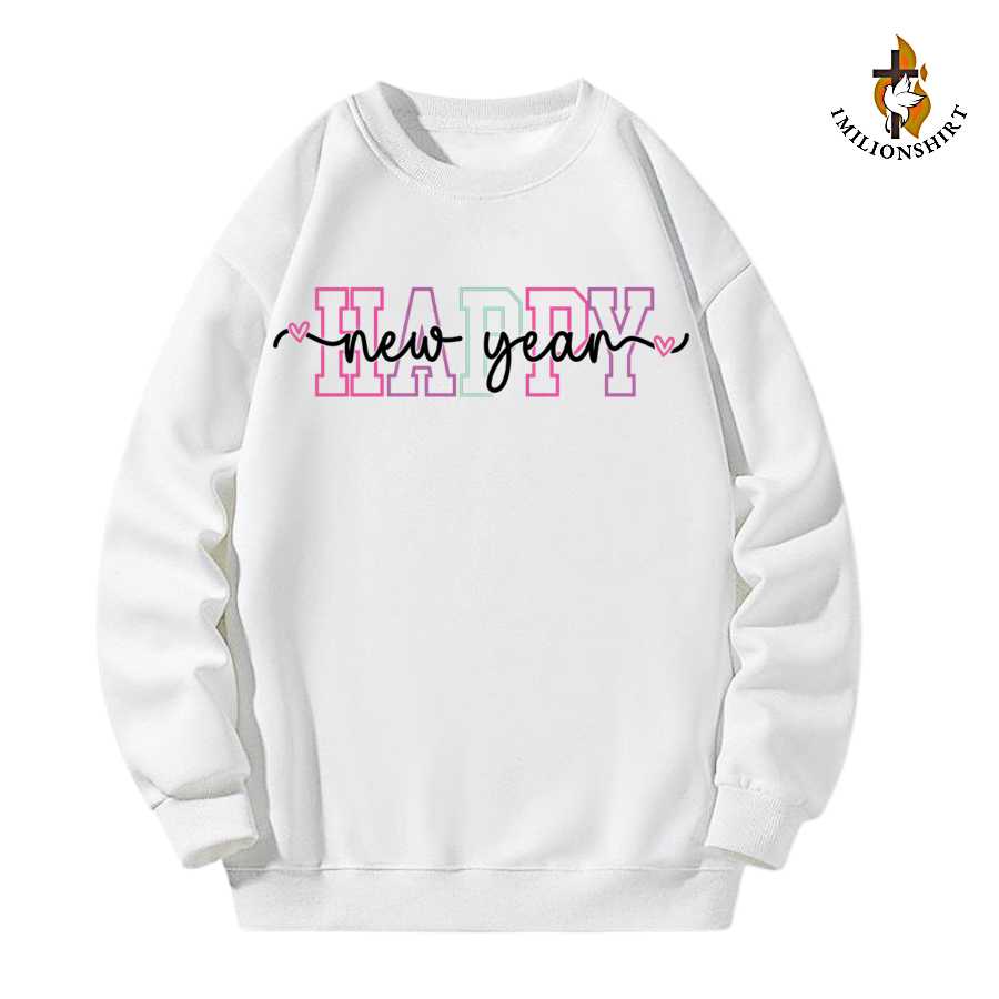 Happy New Year Script Sweatshirt