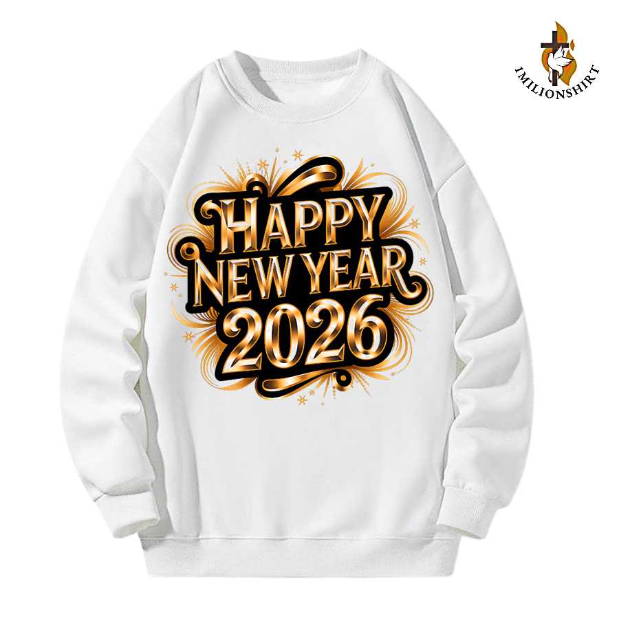 Golden Happy New Year 2026 Sweatshirt