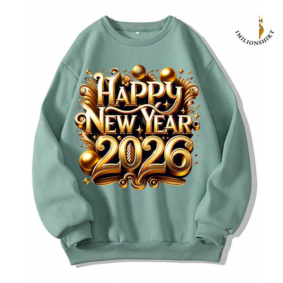 Golden Happy New Year 2026 Elegant Sweatshirt