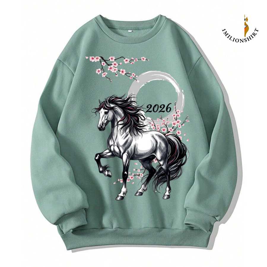 Merry Blossom Horse 2026 Sweatshirt