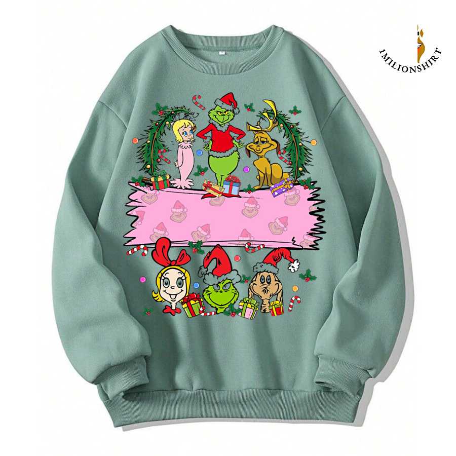 Cindy Lou Who & Grinch Christmas Sweatshirt