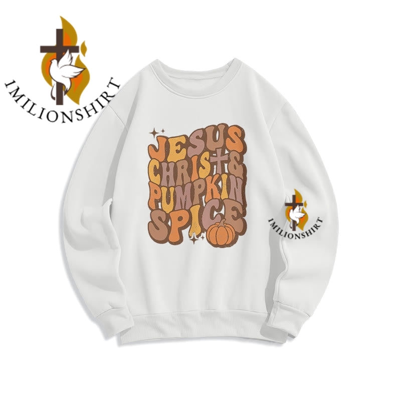 Jesus Christ & Pumpkin Spice Autumn Blessings Sweatshirt